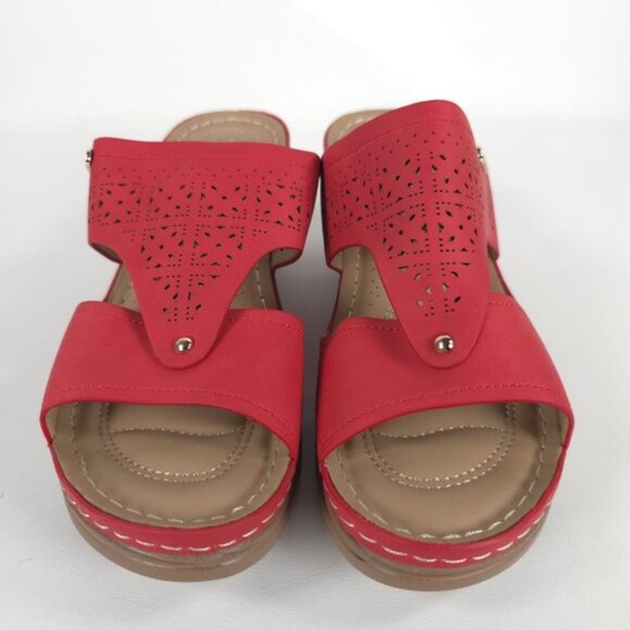 NWOT SHIBEVER Low Comfortable Wedge Platform Sandal Open stow Slip On Sz 39 US 8 - Picture 5 of 16